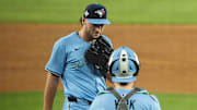 Blue Jays pitcher Trey Yesavage limited the Dodgers to one run on three hits in seven innings.