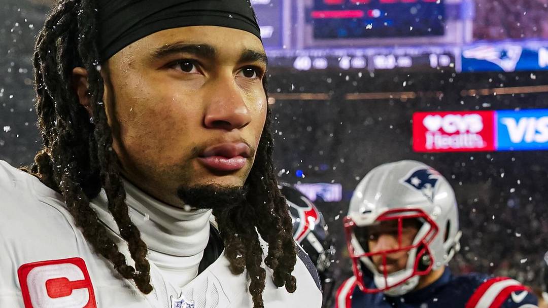 Jan 18, 2026; Foxborough, MA, USA; Houston Texans quarterback C.J. Stroud (7) after the game against the New England Patriots in an AFC Divisional Round game at Gillette Stadium. Mandatory Credit: David Butler II-Imagn Images