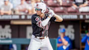 Mississippi State Bulldogs Ace Reese at the plate in game against Florida.