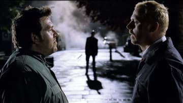 Nick Frost and Simon Pegg in 'Shaun of the Dead' (2004).