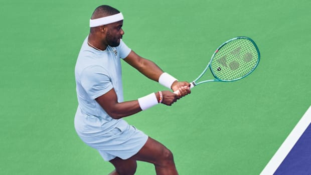 Frances Tiafoe Models Lululemon Tennis Apparel.