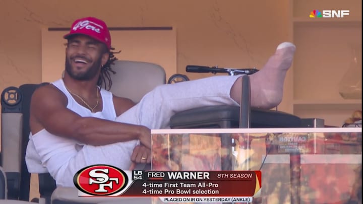 Fred Warner’s vibes are immaculate despite his season-ending injury.
