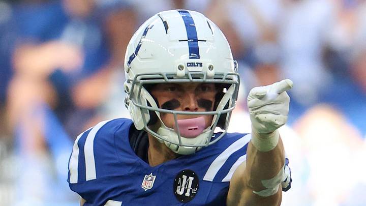 Indianapolis Colts wide receiver Alec Pierce celebrates