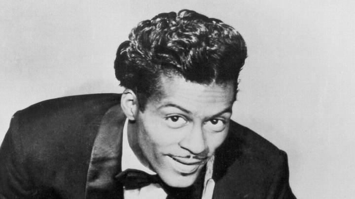 Chuck Berry takes a portrait photo
