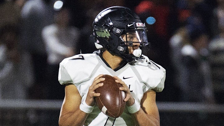 Westerville Central quarterback Jaystin Gwinn (7) looks to pass against Upper Arlington in a Division I regional quarterfinal Nov. 4.

Ohsaa Football 2022 Westerville Central Upper Arlington Nov 3