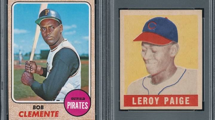 Roberto Clemente and Satchel Paige Cards Reach New Record Prices (featured). Photo by ON SI Collectibles