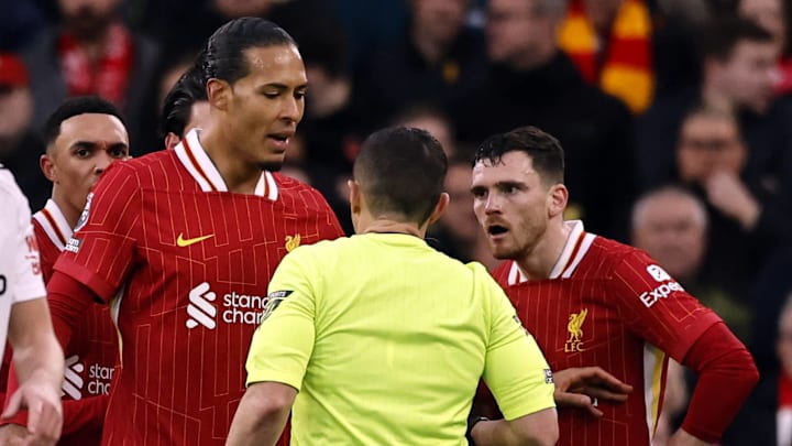 Andy Robertson was sent off against Fulham.