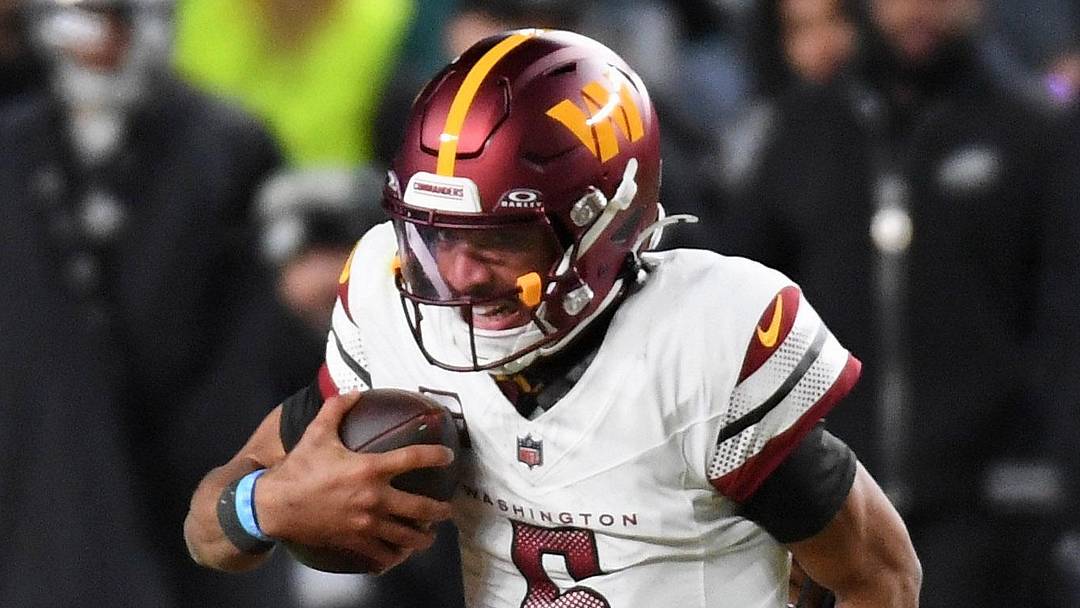 Washington Commanders quarterback Jayden Daniels
