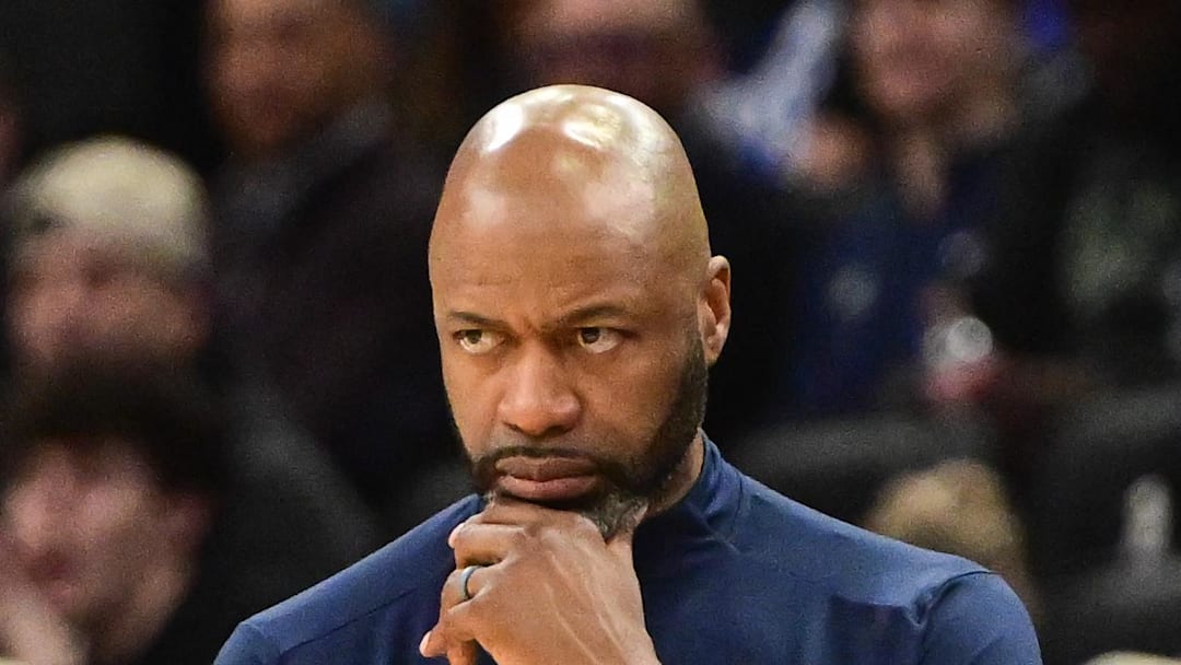 Mar 8, 2026; Milwaukee, Wisconsin, USA;  Orlando Magic Jamahl Mosley looks on in the third quarter against the Milwaukee Bucks at Fiserv Forum. Mandatory Credit: Benny Sieu-Imagn Images