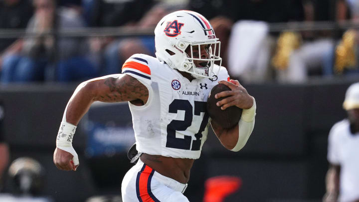 Auburn Tigers running back Jarquez Hunter continues to march up the all-time rushers list.