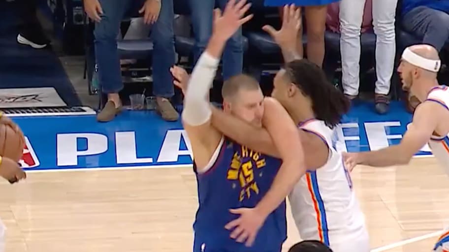Nikola Jokic tried a new move against the Thunder.  | @HoHighlight
