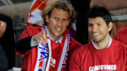 Agüero y Forlan hicieron una gran dupla en sus tiempos colchoneros