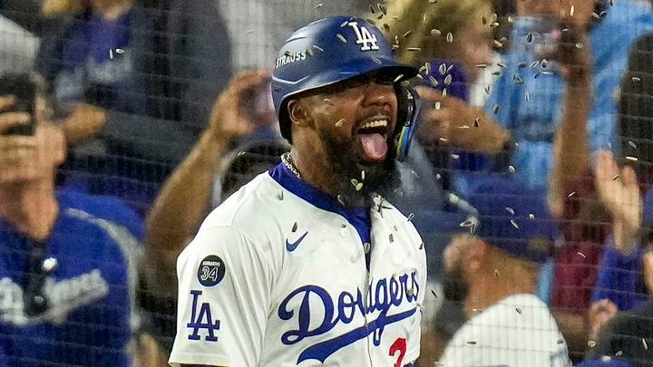 Teoscar Hernández and the Los Angeles Dodgers won Game 1 of the NL Wild Card Round