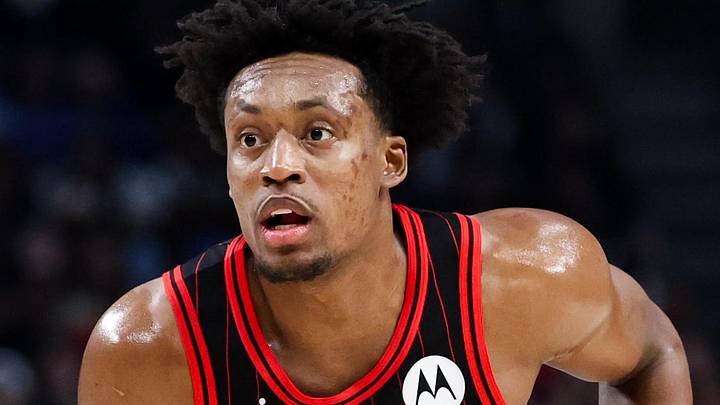 Apr 12, 2026; Dallas, Texas, USA;  Chicago Bulls guard Collin Sexton (2) controls the ball against the Dallas Mavericks during the first half at American Airlines Center. Mandatory Credit: Kevin Jairaj-Imagn Images