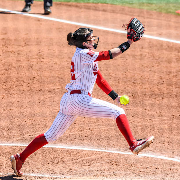  Caitlin Olensky replaced Cope in the circle in the third inning. Olensky gave up three hits and one run in two innings. 