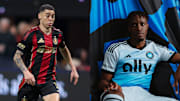 Atlanta United's Miguel Almiron and Charlotte FC's Wifried Zaha could both play key roles on Saturday. 