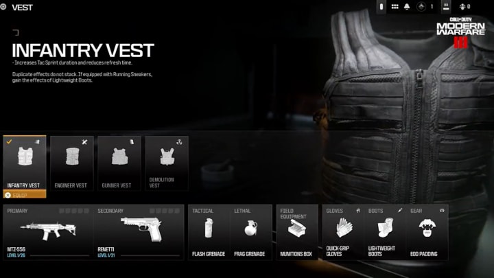 Here's all the MW3 Vest Perks explained.