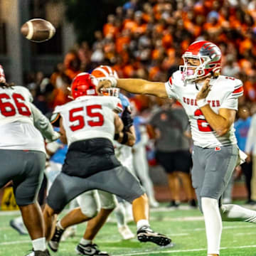 Edgewater quarterback Carter Emanuel leads the unbeaten Eagles (11-0) into the Class 5A, Region 2 semifinals against Tampa Bay Tech (9-2) on Nov. 21, 2025.
