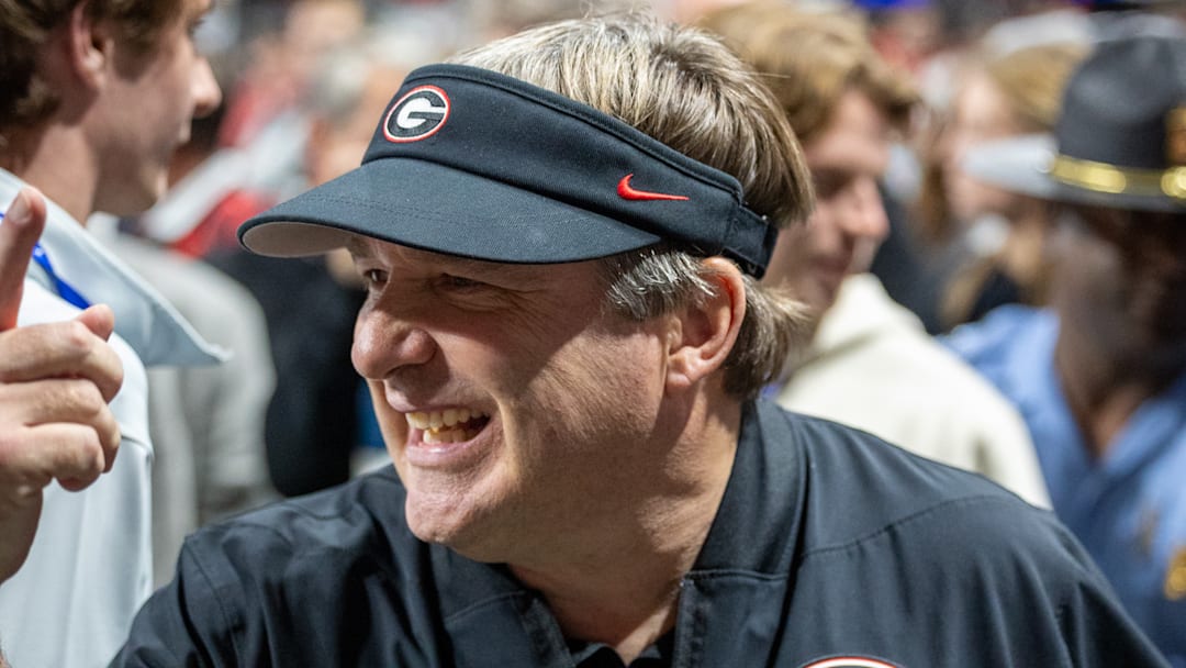 Kirby Smart celebrates win over Georgia Tech 