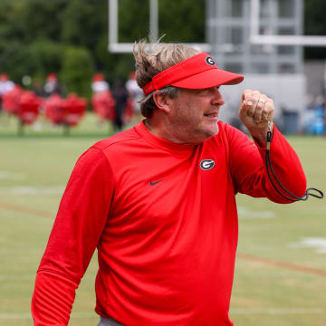 Georgia head coach Kirby Smart at Practice 