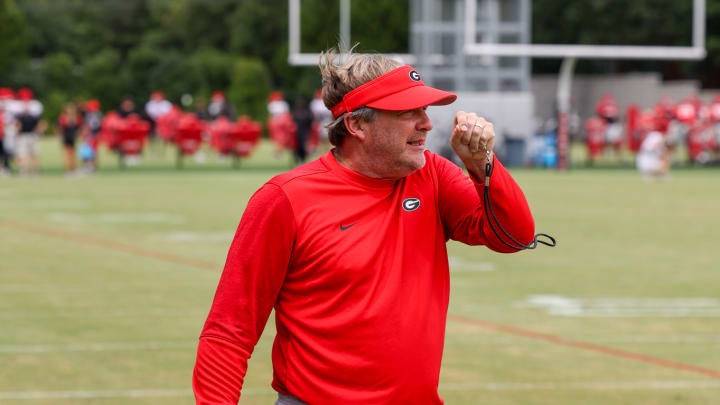 Georgia head coach Kirby Smart at Practice 