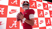 2026 Alabama QB commit Jett Thomalla during his official visit to Tuscaloosa