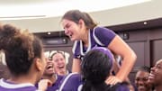 TCU women's basketball player Ella Hamlin gets rewarded a full scholarship on Tuesday, January 14, 2025 after a win against UCF.