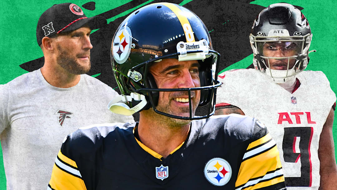 Kirk Cousins (L), Aaron Rodgers (M), Michael Penix Jr. (R)