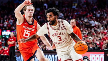 Nebraska's Brice Williams drives toward the basket against Illinois on Jan. 30.