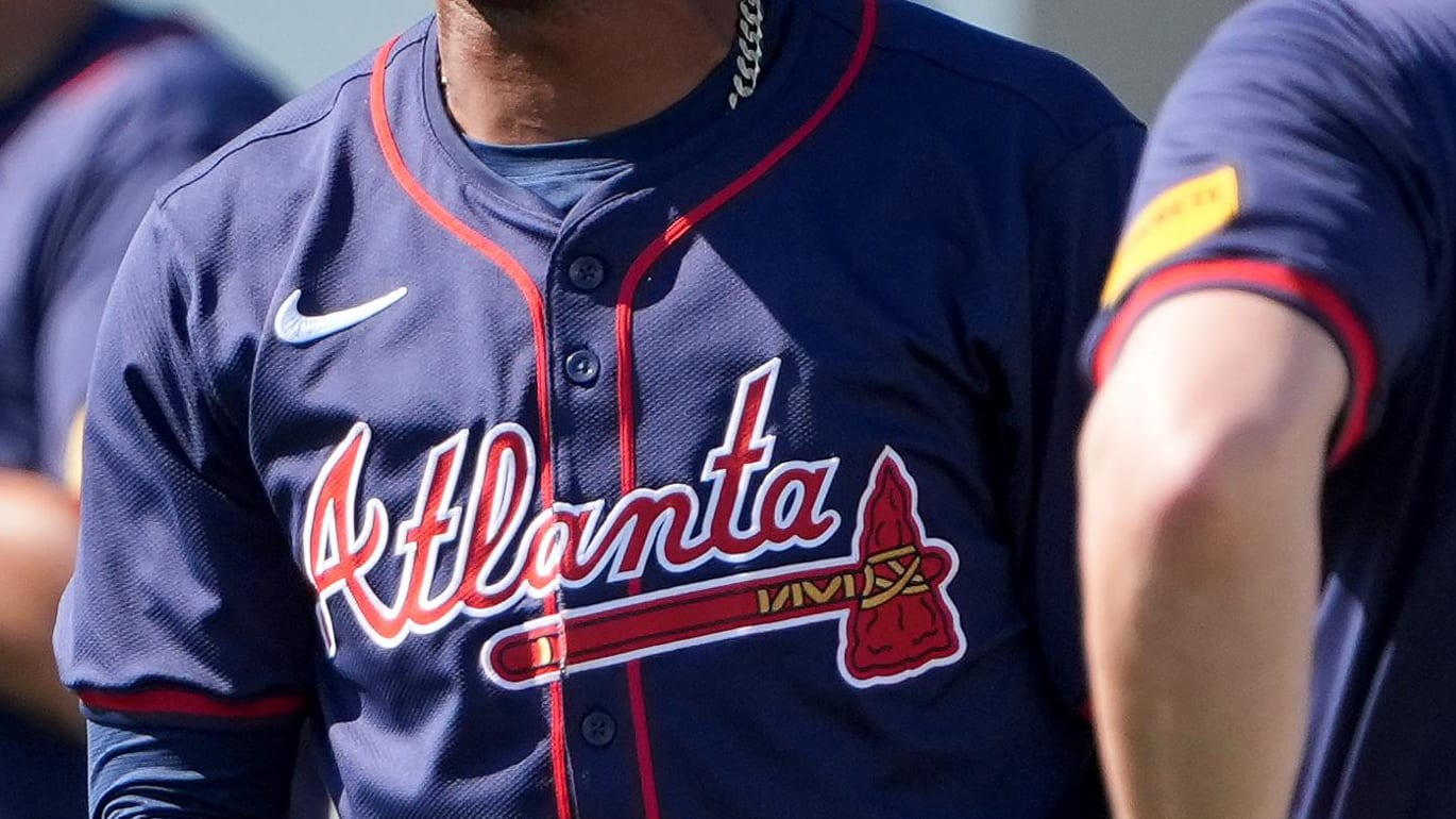 Braves navy jersey discount