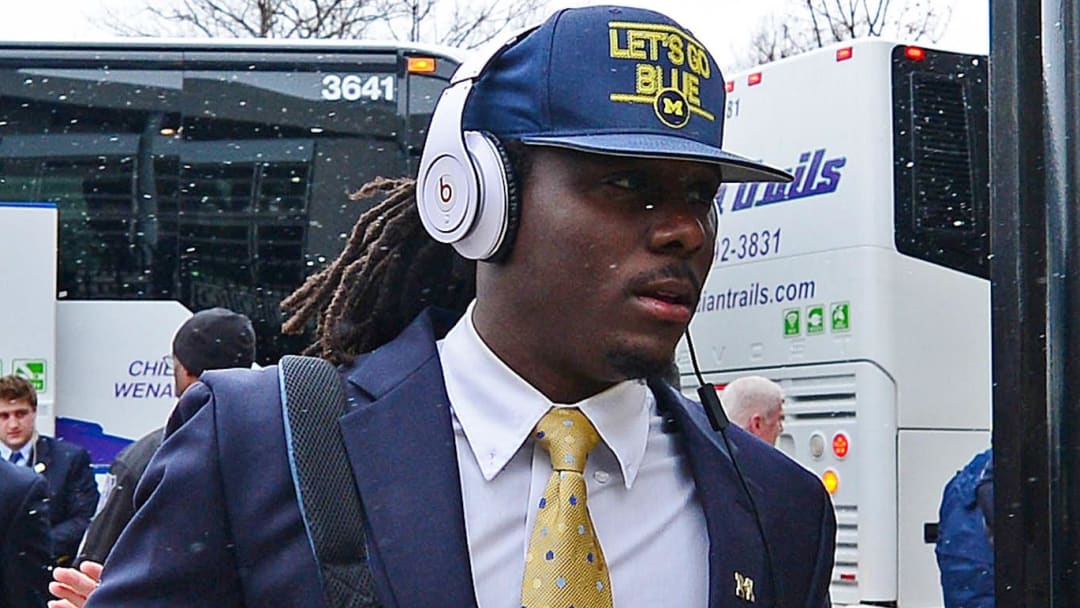 Nov 24, 2012; Columbus, OH, USA; Michigan Wolverines quarterback Denard Robinson (16) enters the