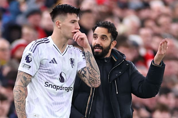 Benjamin Šeško and Ruben Amorim. 