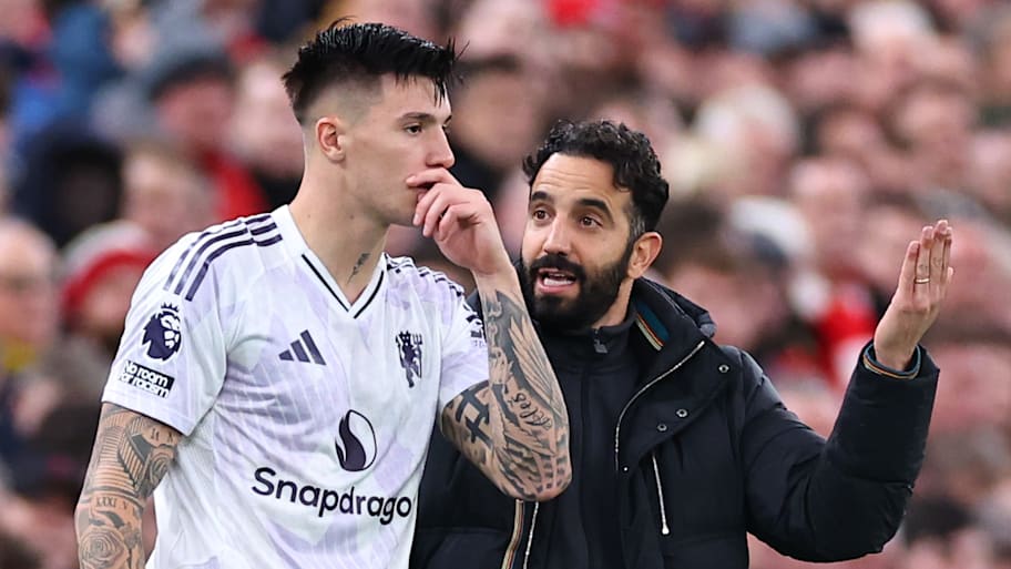 Benjamin Šeško and Ruben Amorim. 