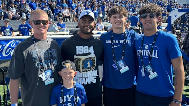 Canby's Jackson Doman on a visit to BYU