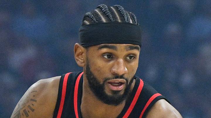 Atlanta Hawks guard Nickeil Alexander-Walker (7) against the Cleveland Cavaliers at Rocket Arena on April 8, 2026.