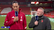 Virgil van Dijk (left) and Wayne Rooney have been locked in a war of words.