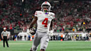 Jeremiah Smith impressed in his first ever College Football Playoff as a freshman. 