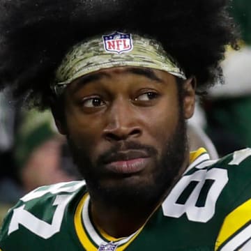 Green Bay Packers receiver Romeo Doubs (87) leaves the field in the fourth quarter against the Philadelphia Eagles.