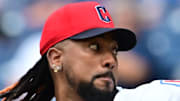 Cleveland Guardians relief pitcher Emmanuel Clase (48) throws a pitch during the ninth inning against the Detroit Tigers at Progressive Field on July 6. 