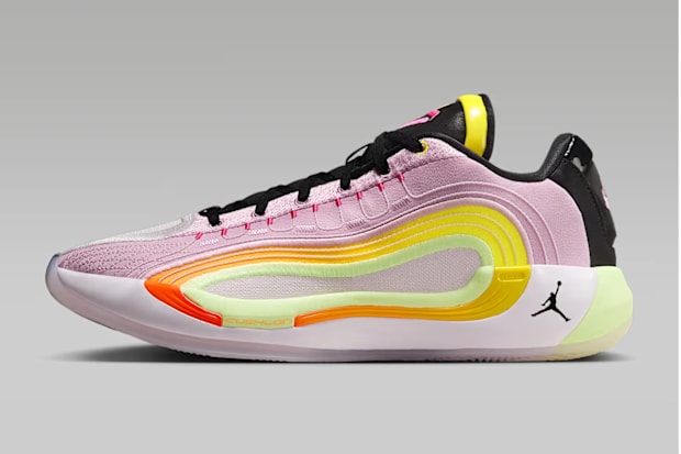 Side view of the Jordan Luka 4 "Gone Fishing" colorrway.