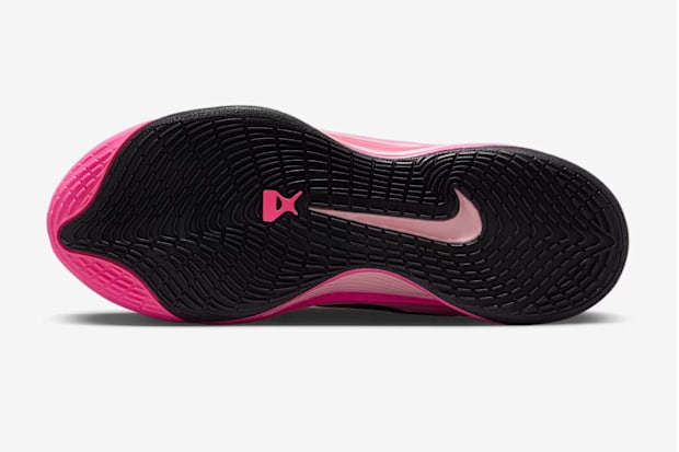 Black and pink Nike outsole.