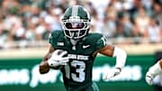 Michigan State's Chrishon McCray runs a reverse against Youngstown State during the second quarter on Saturday, Sept. 13, 2025, at Spartan Stadium in East Lansing.
