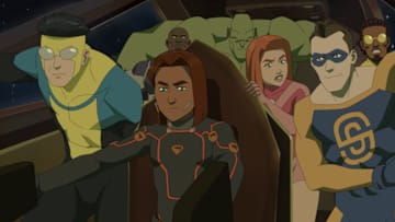 Steven Yeun (Mark Grayson), Khary Payton (Black Samson), Ross Marquand (Robot), Gillian Jacobs (Atom Eve), Ben Schwartz (Shapesmith), Jay Pharaoh (Bulletproof)