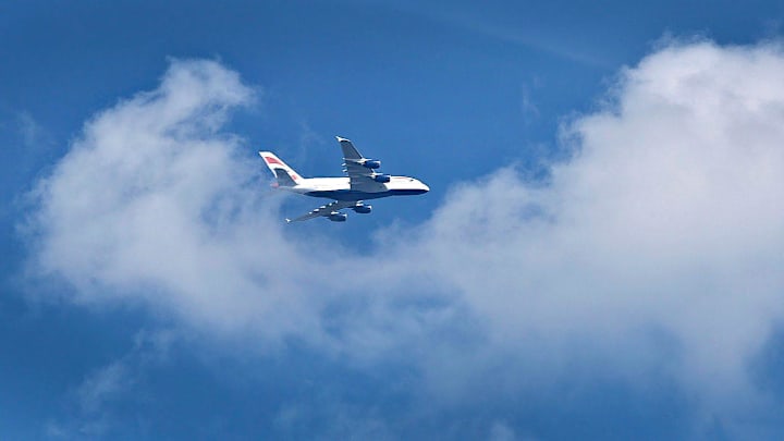 An unrelated picture of an airplane. 