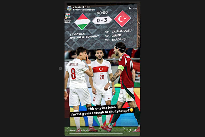 Arda Güler auf Instagram