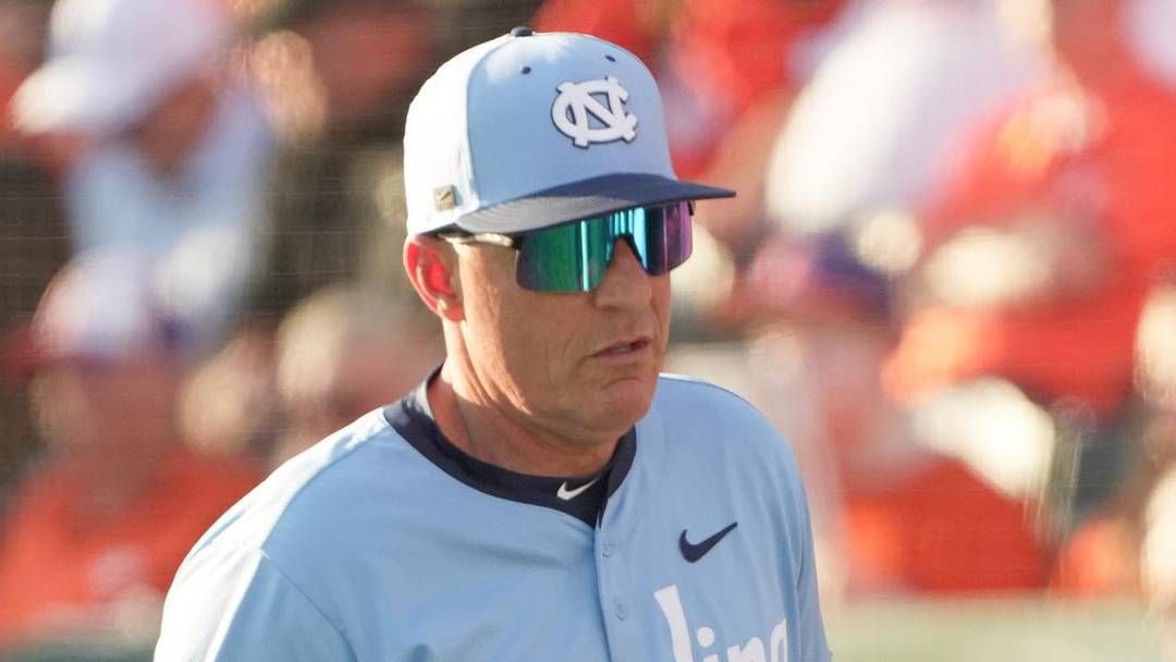 University of North Carolina Head Coach Scott Forbes during the bottom of the third inning at Doug Kingsmore Stadium in Clemson, S.C. Friday, April 10, 2026.