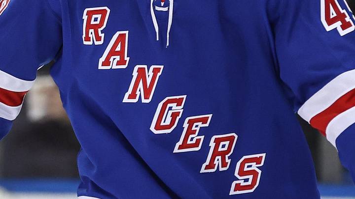 Mar 31, 2026; New York, New York, USA; New York Rangers defenseman Drew Fortescue (45) at Madison Square Garden. Mar 31, 2026; New York, New York, USA; New York Rangers defenseman Drew Fortescue (45) at Madison Square Garden.