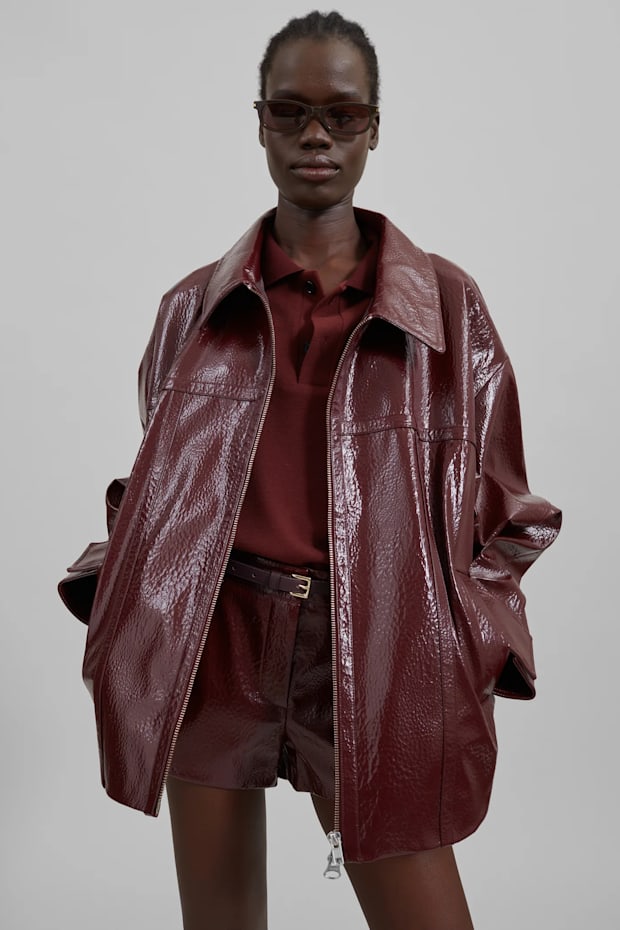 Faux leather jacket