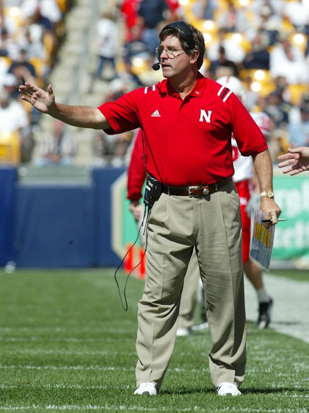 Nebraska Cornhuskers head coach Bill Callahan on the sidelines against the Pittsburgh Panthers at Heinz Field.
