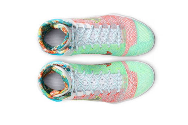 Kobe Bryant's multi-color Nike sneakers.